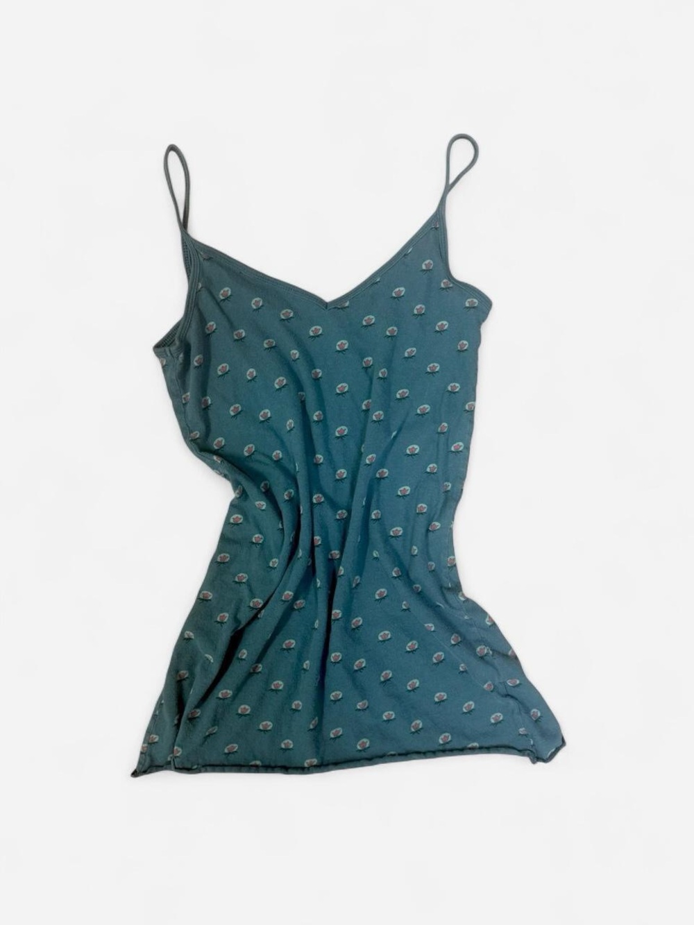 Old Navy Teal Slip Camisole with Dot Motif